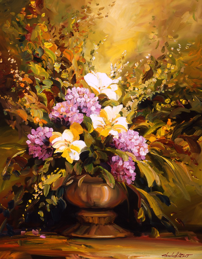 Hydrangeas and Lilies