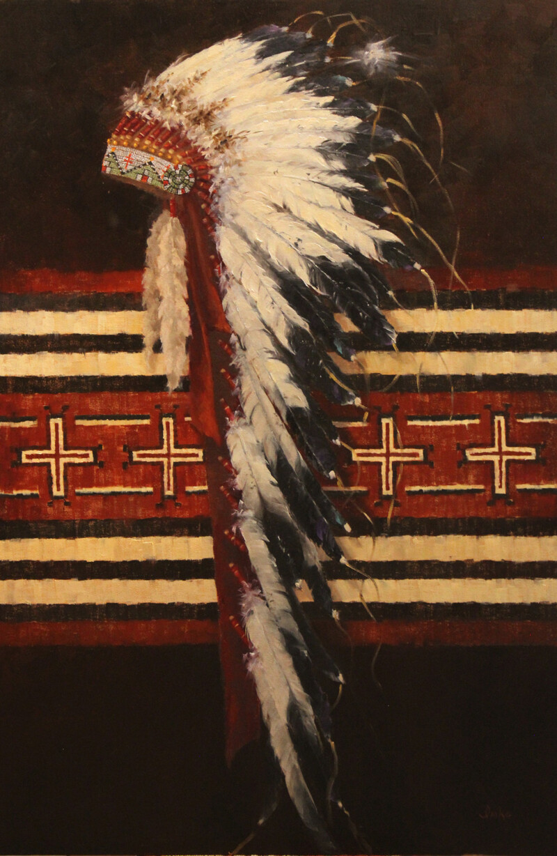 Headdress with Spider Woman Blanket by Denise Imke