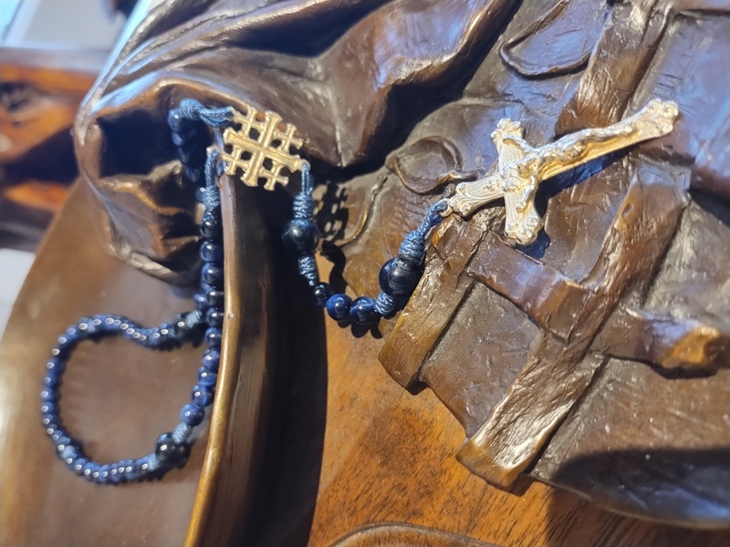 Gold Lapis Lazuli Rosary 04152502 by Father Kunkel