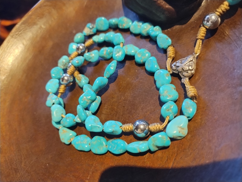 Silver Natural Turquoise Rosary 04152504 by Father Kunkel, view 2