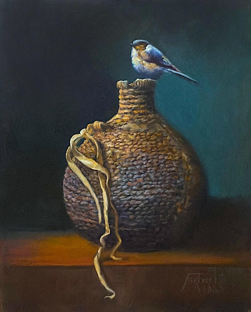 Apache Water Pot and Mountain Bluebird