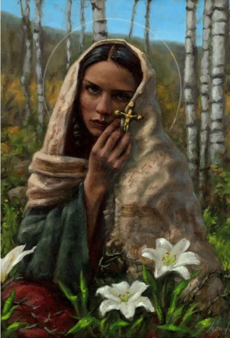 St Kateri Tekakwitha by Kevin Pawlowski