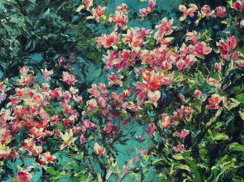 Blooming Magnolias by Lyudmila Agrich