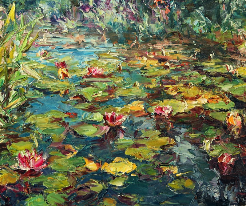 Pink Waterlilies by Lyudmila Agrich
