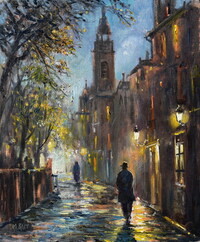 Night Walk in Paris by Manfred Rapp