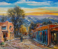 Street in Taos by Manfred Rapp