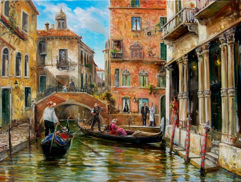 Gondolas in Venice