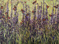 Monarchs on Purple Reign by Marlena Campbell