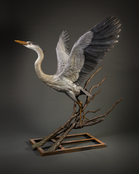 Great Blue Heron-Monumental by Raymond Gibby