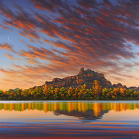 Red Mountain Reflection by Reid Richardson