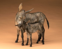 Nuzzling Burros (Monumental) by Star Liana York