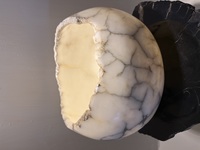 Large White Alabaster Bowl by Susan Zalkind