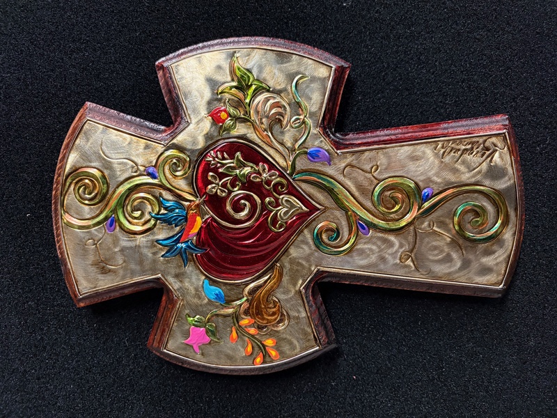 Love Cross with Hummingbird